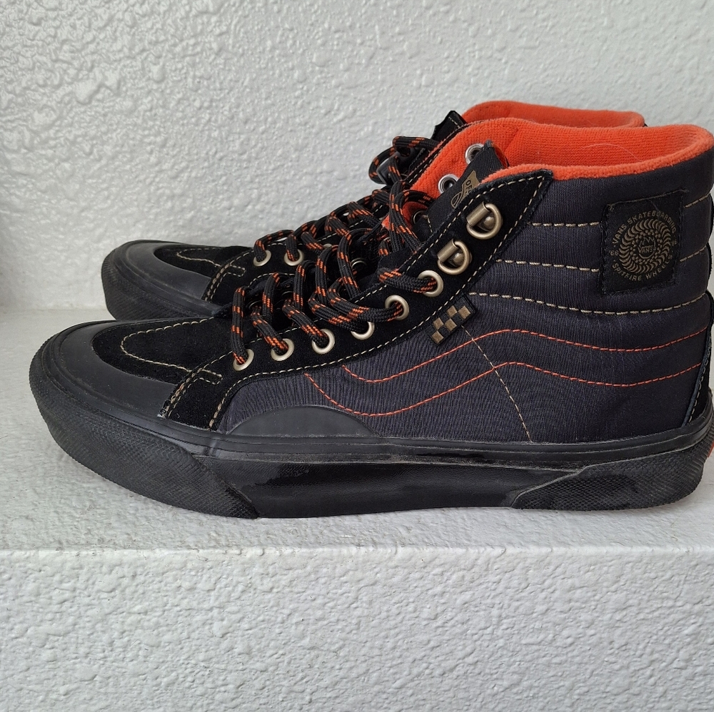 Vans Skate Sk8-hi Spitfire Black Shoes - Picture 4 of 14